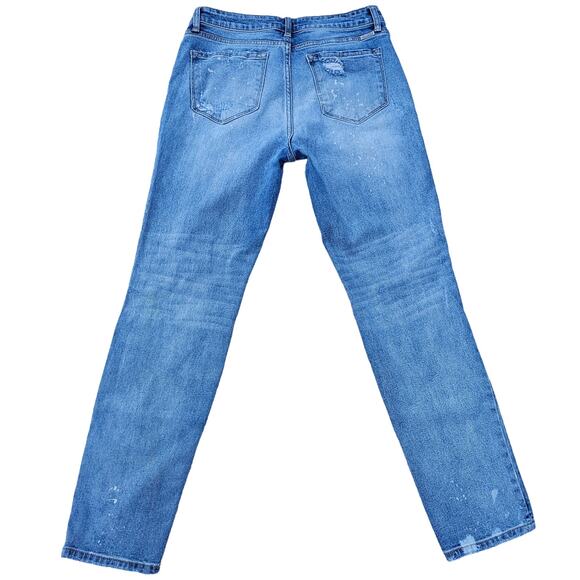 Distressed Boyfriend Jeans KanCan Shelly Size 9 / 28 Stretch Denim Rips Hi Rise - Picture 10 of 10